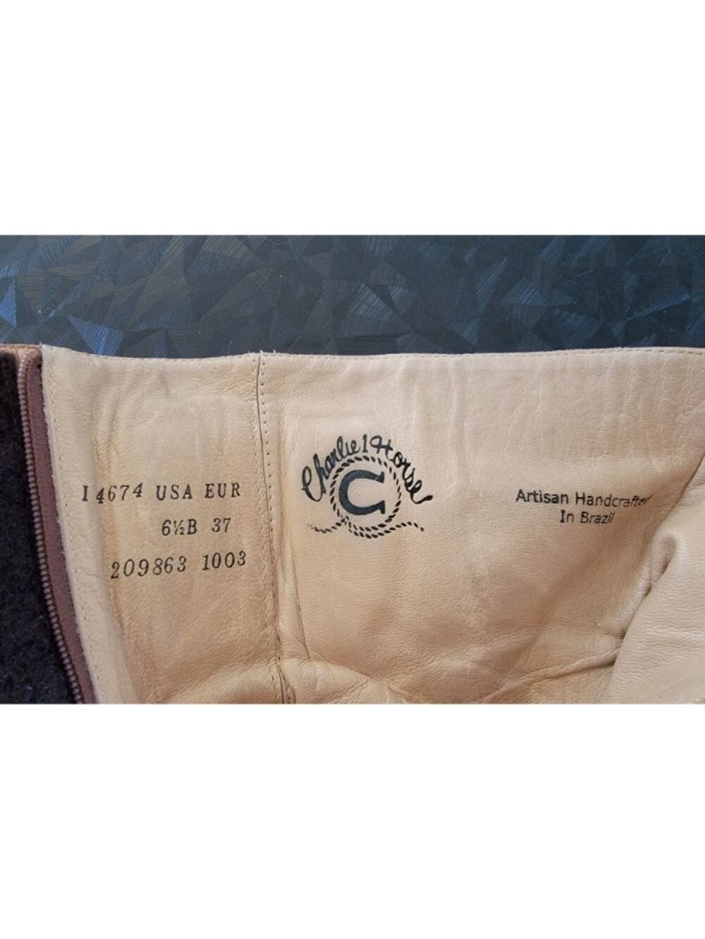Charlie 1 Horse by Lucchese Women's Cognac Leather Stiletto Western Boots 6.5 B - Picture 5 of 6
